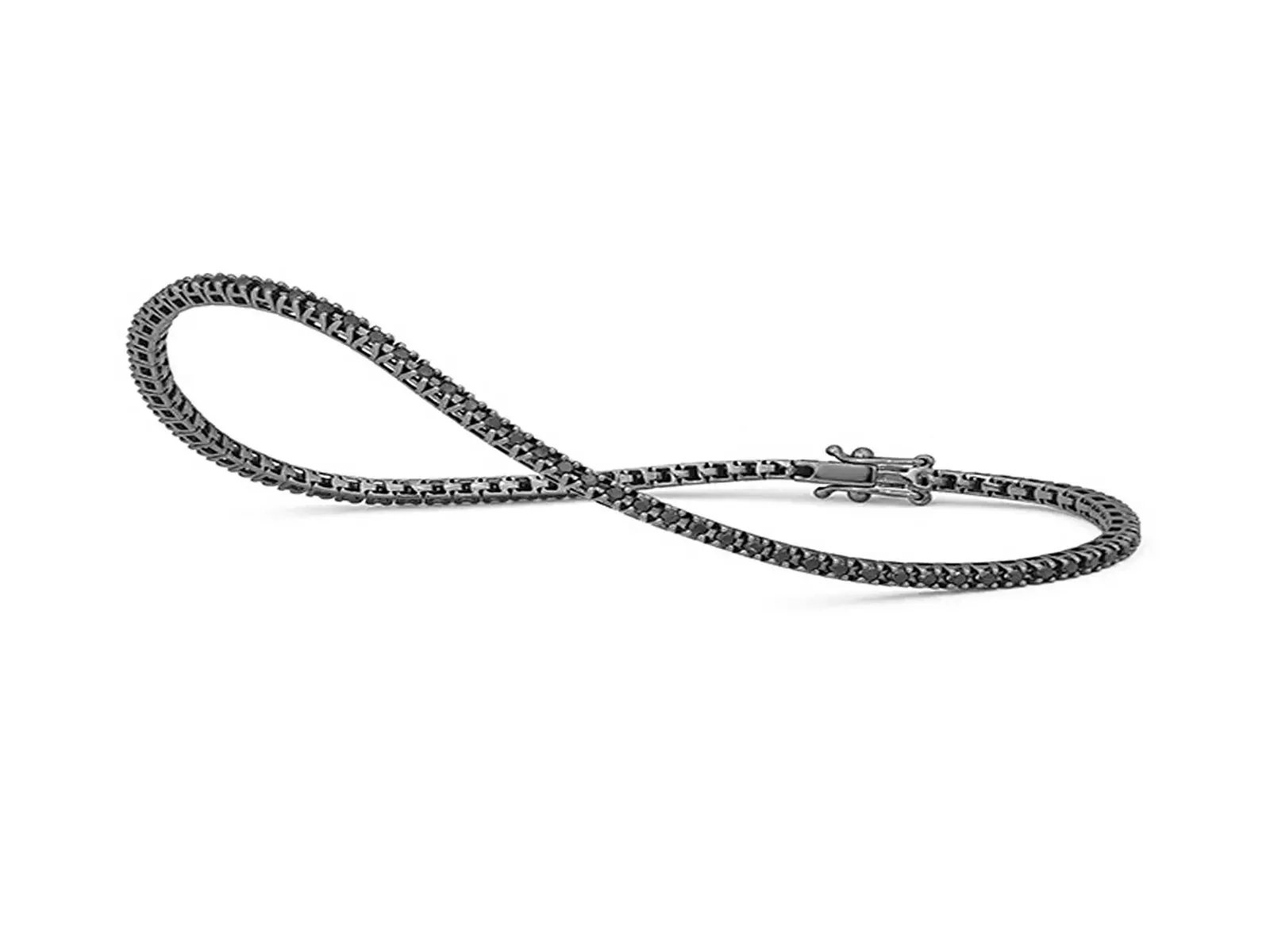 Tennis armband svarta diamanter 1,10ct