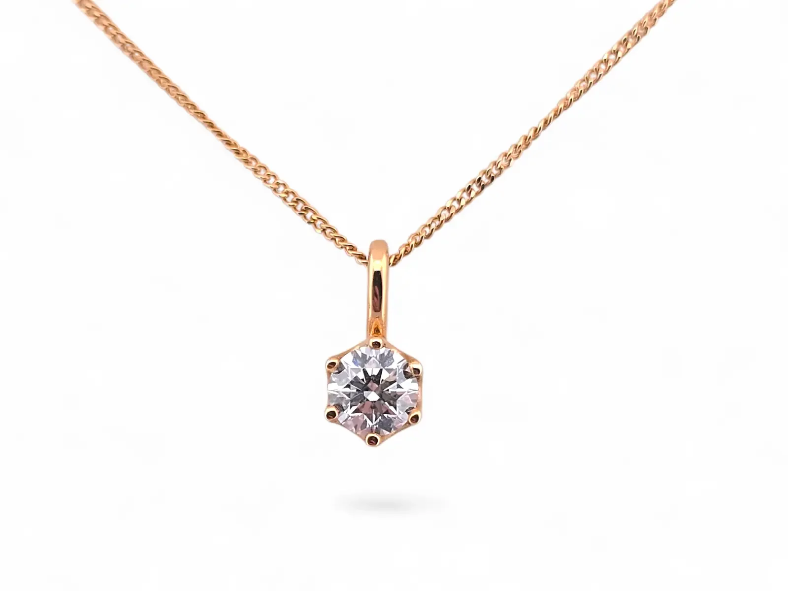 18K Diamant halsband Oval 0,50 ct DVS