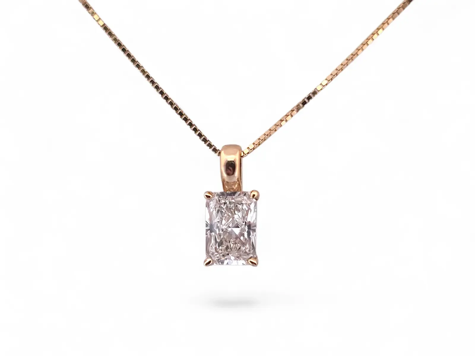 18K Diamant halsband Radiant 1,0ct GVVS