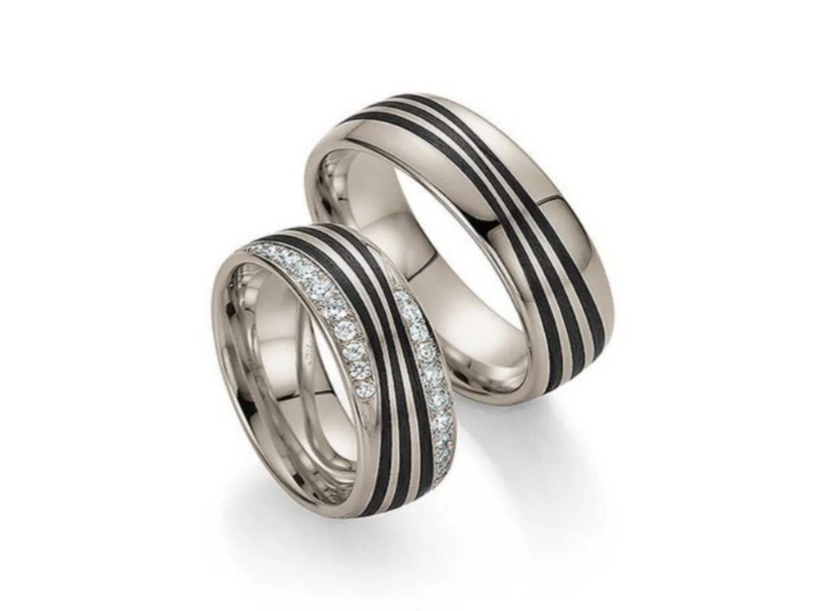 Vigselring ROYAL TREASURE Carbone