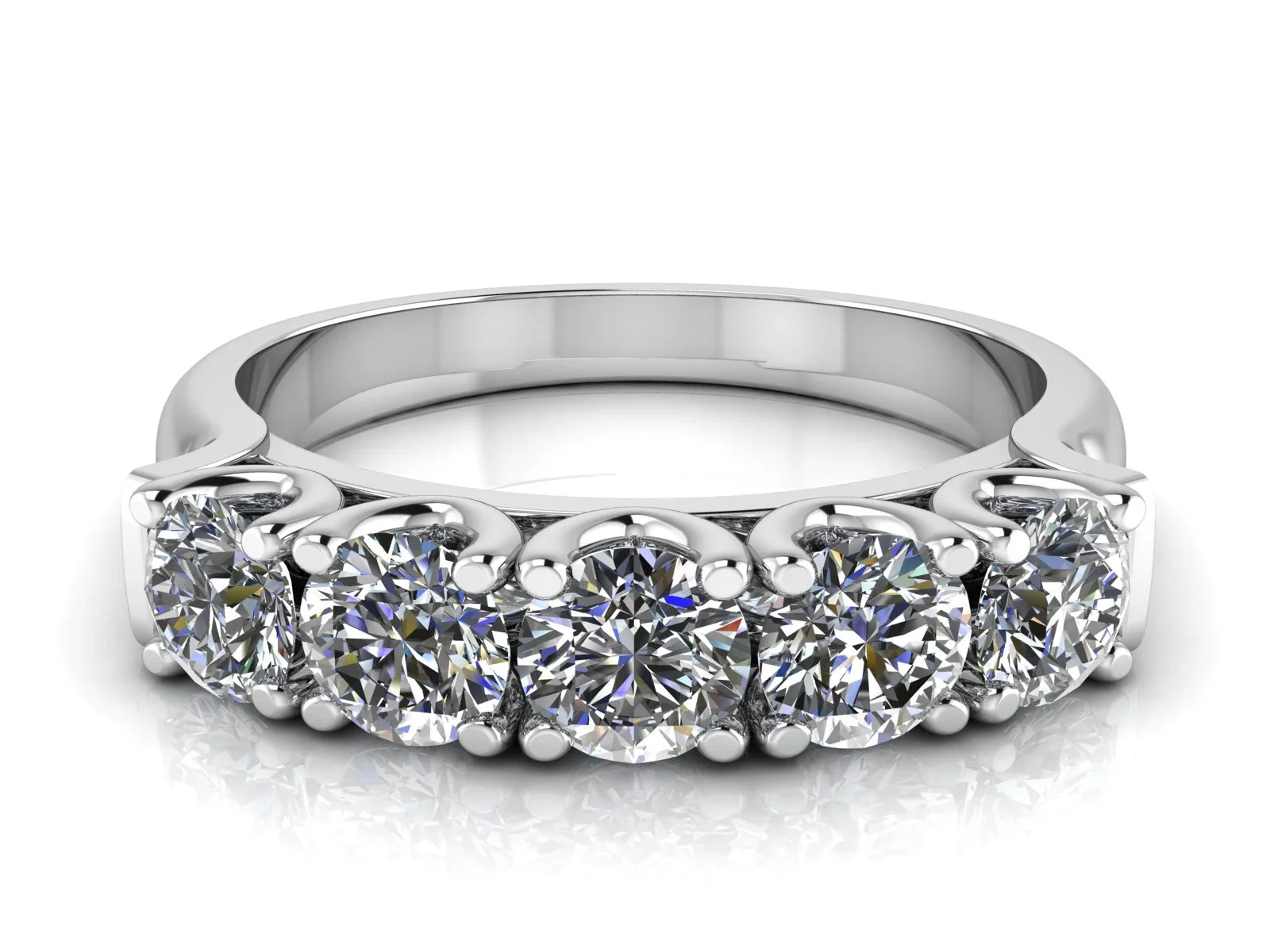 Diamantring allians Five Sparkles 1,25ct 18k