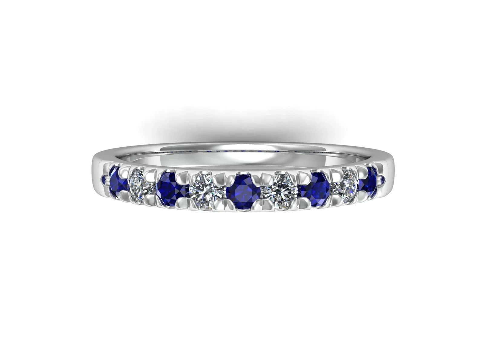 Diamantring ädelstensring Glimt diamant & safir 18k