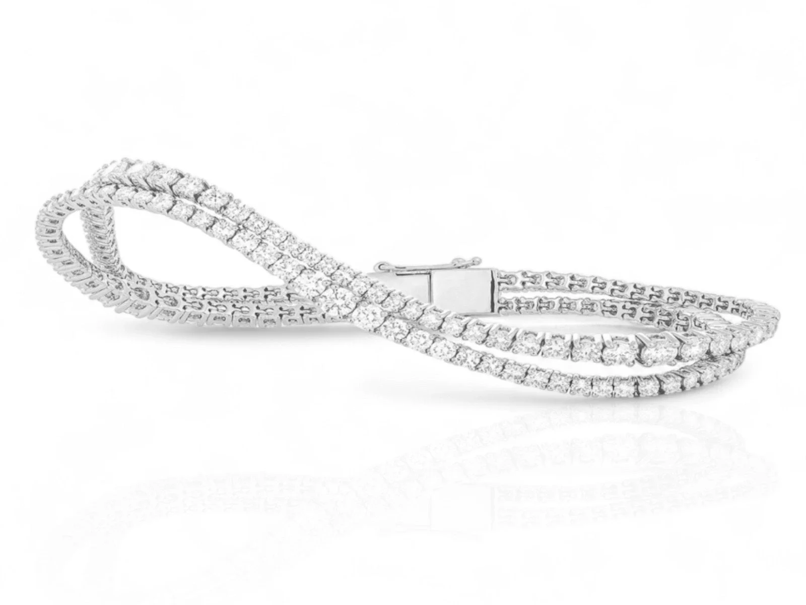 Tennis armband dubbel rad 7,65ct Diamant